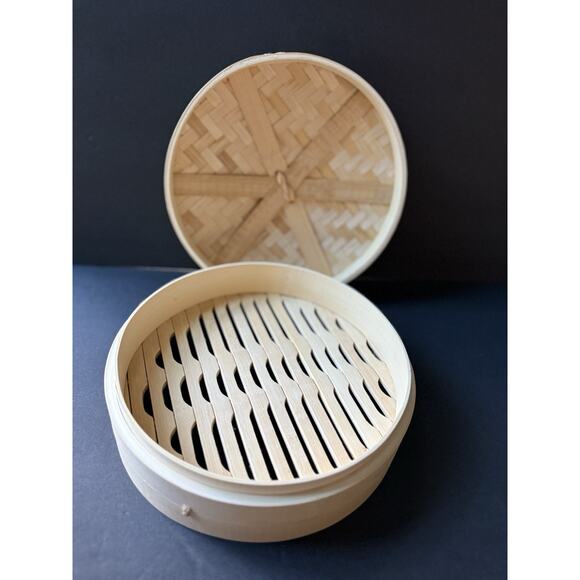 Crofton Bamboo Steamer Basket New 100% Bamboo Handcrafted Woven Asian - Picture 5 of 7